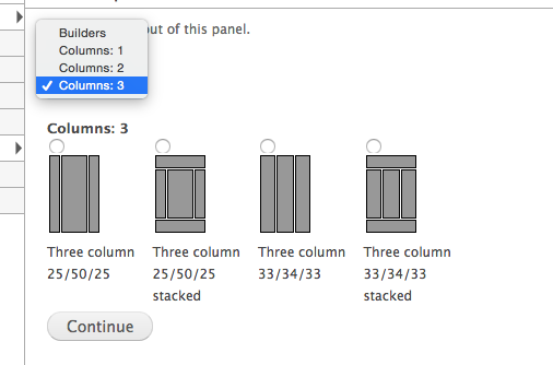 Panels layouts out-of-the-box example